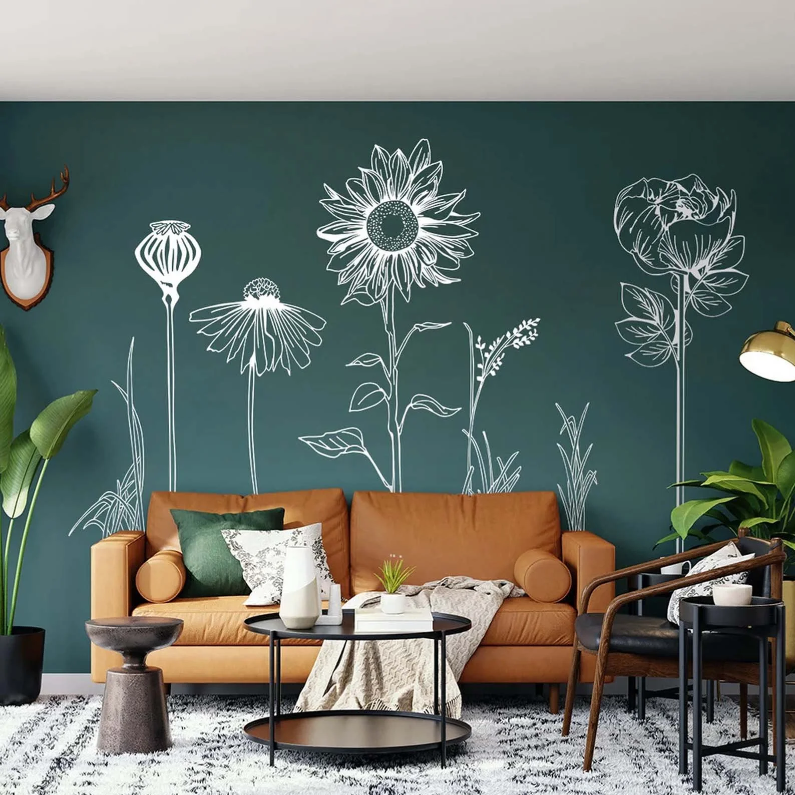 Wall flower hot sale sticker